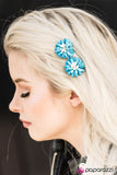 Paparazzi "DAISY For You" Blue Hair Clip Paparazzi Jewelry