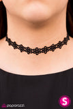 Paparazzi "Daisy Love" Black Choker Necklace & Earring Set Paparazzi Jewelry