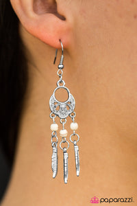 Paparazzi "Dakota Dreams" White Earrings Paparazzi Jewelry