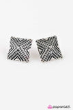 Paparazzi "Dance Of The Pyramids" Silver Post Earrings Paparazzi Jewelry