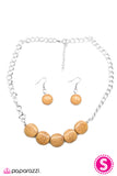 Paparazzi "Dancing With Wolves" Yellow Necklace & Earring Set Paparazzi Jewelry