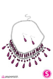 Paparazzi "Daredevil" Purple 043XX Necklace & Earring Set Paparazzi Jewelry