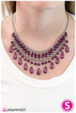 Paparazzi "Daredevil" Purple 043XX Necklace & Earring Set Paparazzi Jewelry