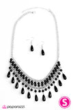 Paparazzi "Daredevil" Black Necklace & Earring Set Paparazzi Jewelry