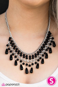 Paparazzi "Daredevil" Black Necklace & Earring Set Paparazzi Jewelry