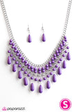 Paparazzi "Daredevil" Purple 148XX Necklace & Earring Set Paparazzi Jewelry