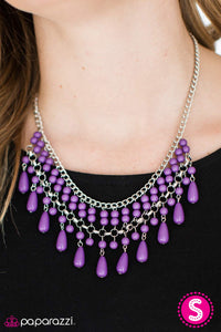 Paparazzi "Daredevil" Purple 148XX Necklace & Earring Set Paparazzi Jewelry