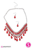 Paparazzi "Daredevil" Red Necklace & Earring Set Paparazzi Jewelry