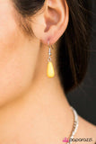 Paparazzi "Daredevil" Yellow Necklace & Earring Set Paparazzi Jewelry