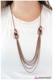 Paparazzi "Daringly Debonair" Copper Necklace & Earring Set Paparazzi Jewelry