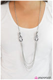 Paparazzi "Daringly Debonair" Silver Necklace & Earring Set Paparazzi Jewelry