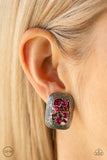 Paparazzi "Darling Dazzle" Pink Clip On Earrings Paparazzi Jewelry