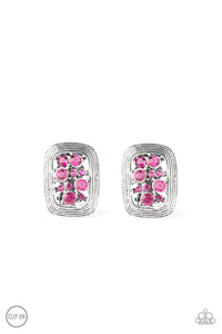 Paparazzi "Darling Dazzle" Pink Clip On Earrings Paparazzi Jewelry