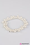 Paparazzi "Date With Divine" White Bracelet Paparazzi Jewelry