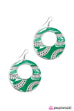 Paparazzi "Dazed and Confused" Green Earrings Paparazzi Jewelry