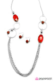 Paparazzi "Dazzle Me" Red Necklace & Earring Set Paparazzi Jewelry