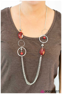 Paparazzi "Dazzle Me" Red Necklace & Earring Set Paparazzi Jewelry