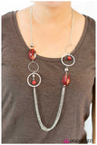 Paparazzi "Dazzle Me" Red Necklace & Earring Set Paparazzi Jewelry