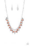 Paparazzi "Boldly Airborne" Orange Necklace & Earring Set Paparazzi Jewelry