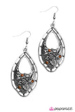 Paparazzi "Decorated Detail" Brown Earrings Paparazzi Jewelry