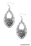 Paparazzi "Decorated Detail" Purple Earrings Paparazzi Jewelry