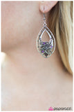 Paparazzi "Decorated Detail" Purple Earrings Paparazzi Jewelry