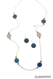 Paparazzi "Deep In The Woods" Blue Necklace & Earring Set Paparazzi Jewelry