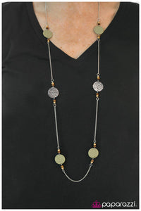 Paparazzi "Deep In The Woods" Green Necklace & Earring Set Paparazzi Jewelry