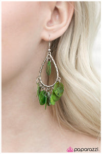 Paparazzi "Deep Sea Diving - Green" earring Paparazzi Jewelry