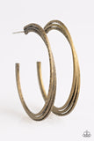 Paparazzi "Delusions Of Grandeur - Brass" earring Paparazzi Jewelry