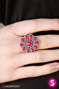 Paparazzi "Desert Daisy - Red" ring Paparazzi Jewelry