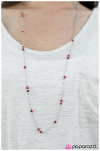 Paparazzi "Desert Diablo" Red Necklace & Earring Set Paparazzi Jewelry