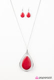 Paparazzi "Desert Discovery" Red Necklace & Earring Set Paparazzi Jewelry