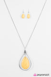 Paparazzi "Desert Discovery" Yellow Necklace & Earring Set Paparazzi Jewelry