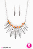 Paparazzi "Desert Distraction" Orange Necklace & Earring Set Paparazzi Jewelry