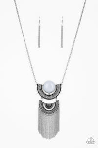 Paparazzi "Desert Diviner" Silver Necklace & Earring Set Paparazzi Jewelry