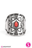Paparazzi "Desert Dweller - Red" ring Paparazzi Jewelry