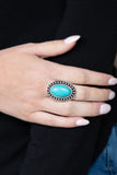 Paparazzi "Desert Heat" Blue Turquoise Stone Silver Ring Paparazzi Jewelry
