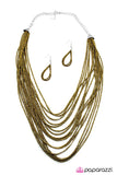 Paparazzi "Desert Ice - Brass" necklace Paparazzi Jewelry