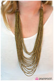 Paparazzi "Desert Ice - Brass" necklace Paparazzi Jewelry