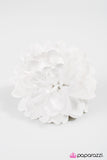 Paparazzi "Desert Lotus" White Hair Clip Paparazzi Jewelry