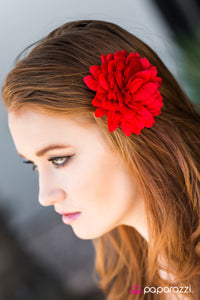 Paparazzi "Desert Lotus" Red Hair Clip Paparazzi Jewelry