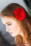 Paparazzi "Desert Lotus" Red Hair Clip Paparazzi Jewelry