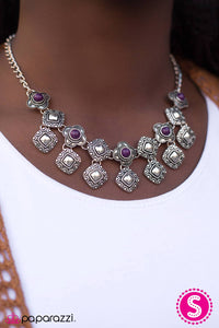 Paparazzi "Desert Muse" Purple Necklace & Earring Set Paparazzi Jewelry