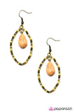 Paparazzi "Desert Quarry - Yellow" earring Paparazzi Jewelry