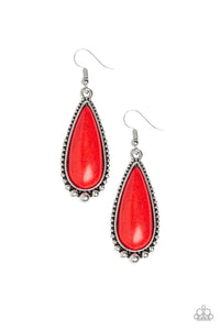 Paparazzi "Desert Quench" Red Earrings Paparazzi Jewelry