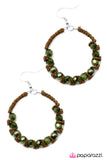 Paparazzi "Desert Rose - Green" earring Paparazzi Jewelry