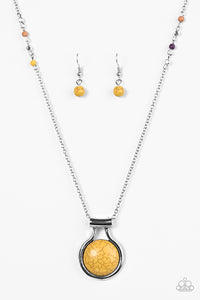 Paparazzi "Desert Sandstone" Yellow Necklace & Earring Set Paparazzi Jewelry