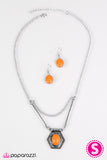 Paparazzi "Desert Soul" Orange Necklace & Earring Set Paparazzi Jewelry