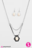 Paparazzi "Desert Soul" White Necklace & Earring Set Paparazzi Jewelry